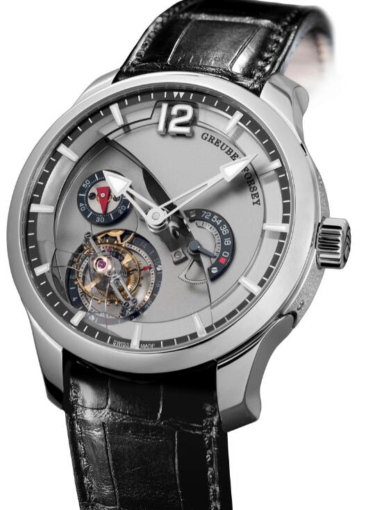 Replica Greubel Forsey Watch Tourbillon 24 Seconds Contemporain White Gold Silver Dial Men